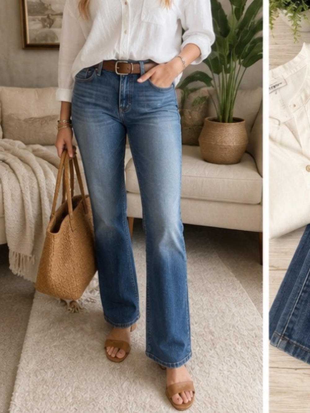 Levi’s Original Jean Med Wash Bootcut Stretch Jeans 8M Distressed Fade
